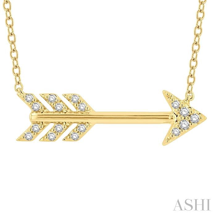 ASHI Arrow Petite Diamond Fashion Pendant 644H8PPTSPDYG
