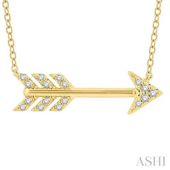 ASHI Arrow Petite Diamond Fashion Pendant 644H8PPTSPDYG