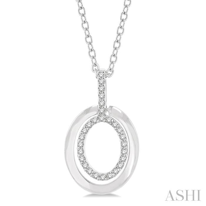 ASHI Oval Shape Petite Diamond Fashion Pendant 644P8PPTSPDWG
