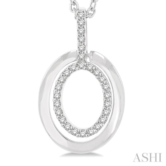 ASHI Oval Shape Petite Diamond Fashion Pendant 644P8PPTSPDWG