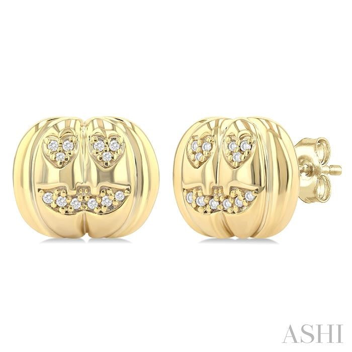 ASHI Pumpkin Petite Diamond Fashion Earrings 644U9PPTSERYG
