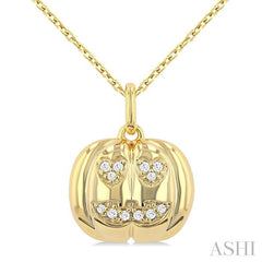 ASHI Pumpkin Petite Diamond Fashion Pendant 644U9PPTSPDYG