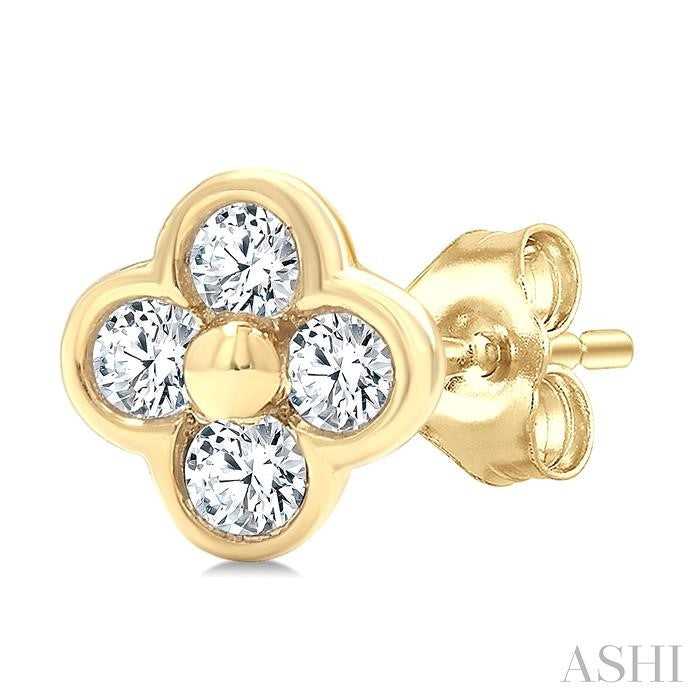 ASHI Clover Bezel Petite Diamond Fashion Earrings 644W8PPTGERYG