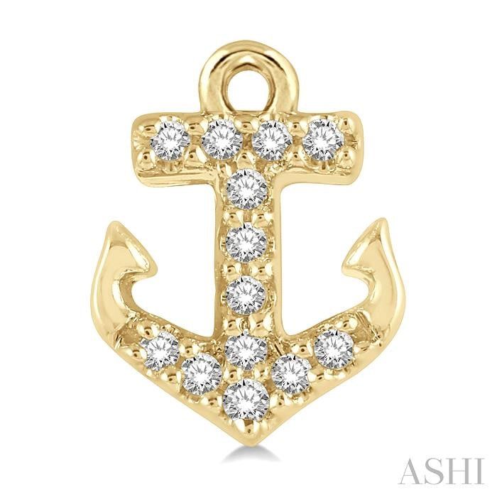 ASHI Anchor Petite Diamond Fashion Earrings 645C9PPTSERYG