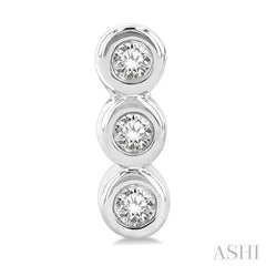 ASHI Bezel Set Petite Diamond Fashion Earrings 645G9PPTSERWG