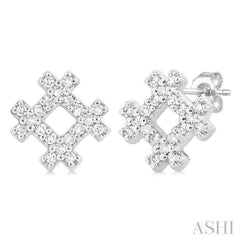 ASHI Hashtag Petite Diamond Fashion Earrings 645T8PPTSERWG