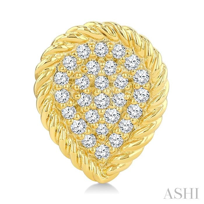 ASHI Pave-Set Pear Shape Rope Diamond Fashion Earrings 645W7PPTGERYG-PR