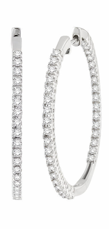 Parkplace Jewelers Inside-Out Diamond Hoop Earrings 64981PPFHERWG