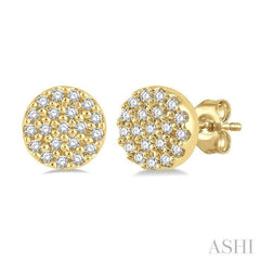 ASHI Disc Petite Diamond Fashion Earrings 646A8PPTSERYG