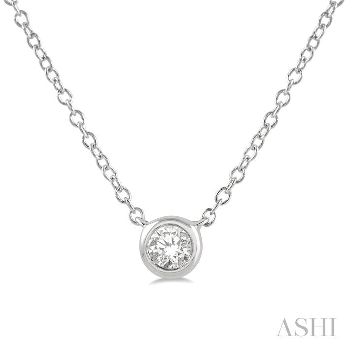 ASHI Bezel Set Petite Diamond Fashion Pendant 646C8PPTGPDWG