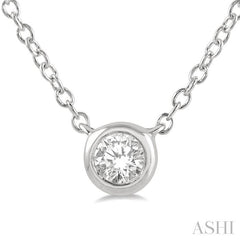 ASHI Bezel Set Petite Diamond Fashion Pendant 646C8PPTGPDWG