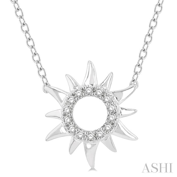 ASHI Sunburst Petite Diamond Fashion Pendant 646E9PPTSPDWG