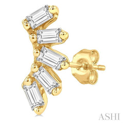 ASHI Petite Baguette Diamond Fashion Earrings 646G8PPTGERYG
