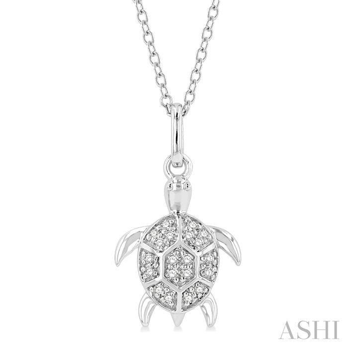 ASHI Turtle Petite Diamond Fashion Pendant 646H9PPTSPDWG