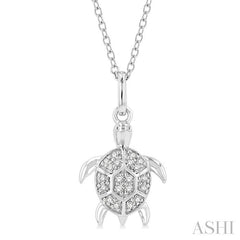 ASHI Turtle Petite Diamond Fashion Pendant 646H9PPTSPDWG