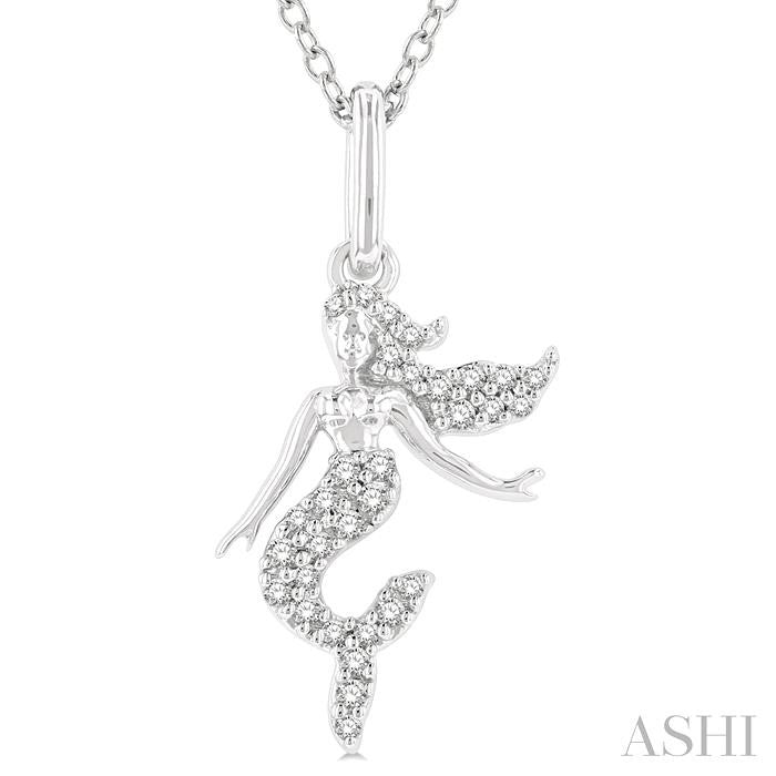 ASHI Mermaid Petite Diamond Fashion Pendant 646K8PPTSPDWG