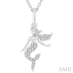 ASHI Mermaid Petite Diamond Fashion Pendant 646K8PPTSPDWG