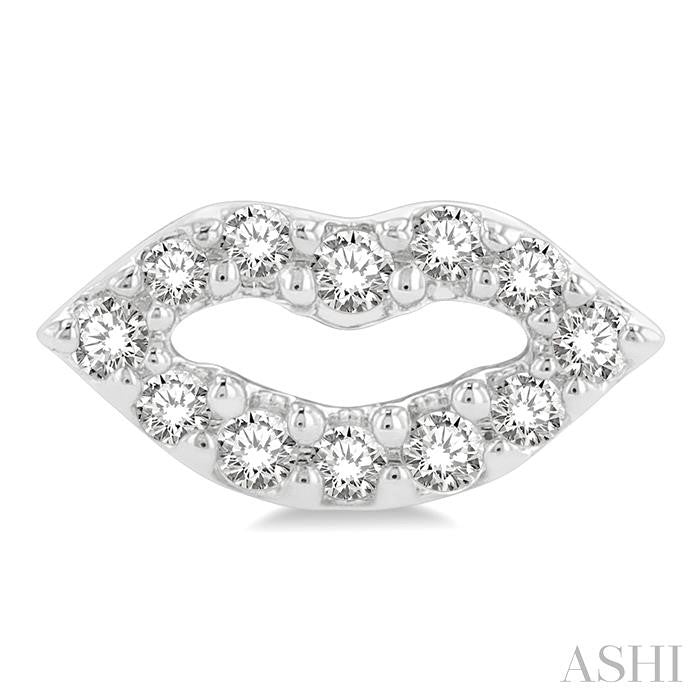 ASHI Lips Petite Diamond Fashion Earrings 646M8PPTSERWG