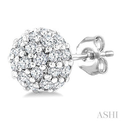 ASHI Disco Ball Petite Diamond Fashion Earrings 646P7PPTSERWG