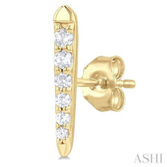 ASHI Vertical Bar Graduated Petite Diamond Fashion Earrings 646S8PPTSERYG