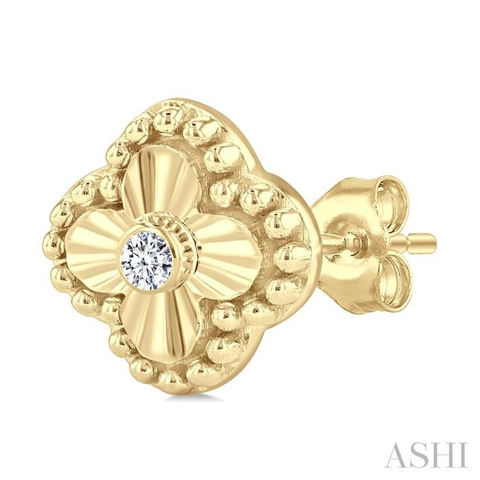 ASHI Clover Fluted Petite Diamond Fashion Earrings 646V9PPTGERYG