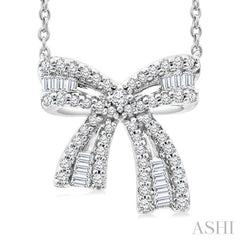 ASHI Bow Petite Diamond Fashion Pendant 646W5PPFGPDWG