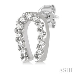 ASHI Horseshoe Petite Diamond Fashion Earrings 647B8PPTSERWG