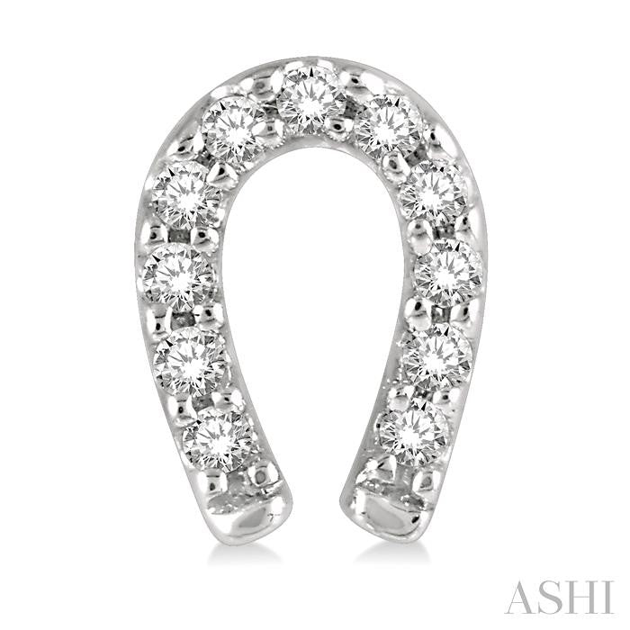 ASHI Horseshoe Petite Diamond Fashion Earrings 647B8PPTSERWG
