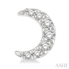 ASHI Star & Moon Petite Diamond Fashion Earrings 647C8PPTSERWG