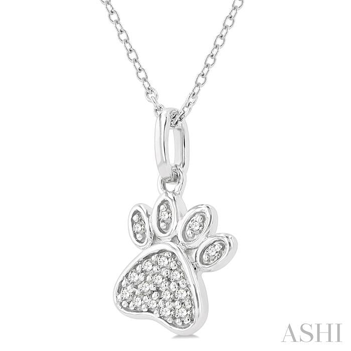 ASHI Dog Paw Petite Diamond Fashion Pendant 647D8PPTSPDWG