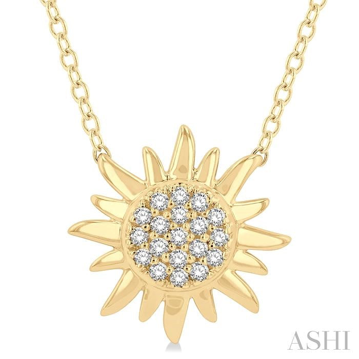 ASHI Sun Petite Diamond Fashion Pendant 647E8PPTSPDYG