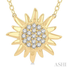 ASHI Sun Petite Diamond Fashion Pendant 647E8PPTSPDYG