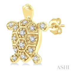 ASHI Turtle Petite Diamond Fashion Earrings 647H8PPTSERYG