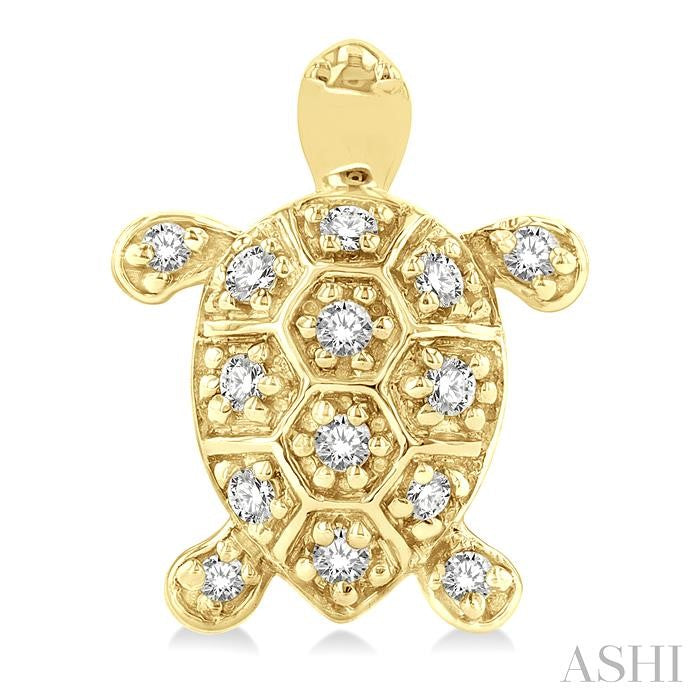 ASHI Turtle Petite Diamond Fashion Earrings 647H8PPTSERYG