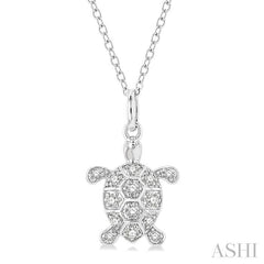 ASHI Turtle Petite Diamond Fashion Pendant 647H8PPTSPDWG
