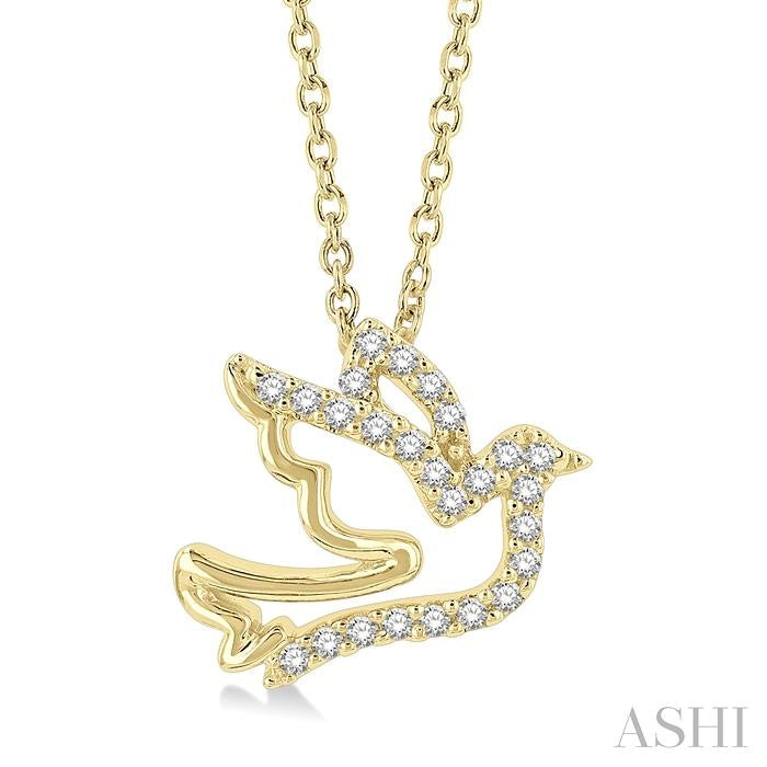 ASHI Dove Petite Diamond Fashion Pendant 647K8PPTSPDYG