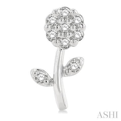 ASHI Flower Petite Diamond Fashion Earrings 647L8PPTSERWG