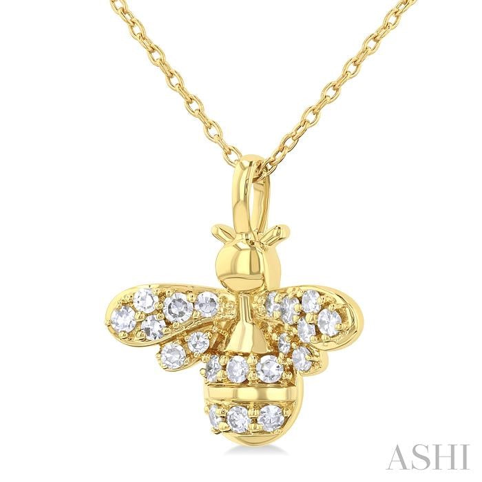 ASHI Bumble Bee Petite Diamond Fashion Pendant 647Q7PPTSPDYG