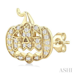 ASHI Pumpkin Petite Diamond Fashion Earrings 647U8PPTSERYG
