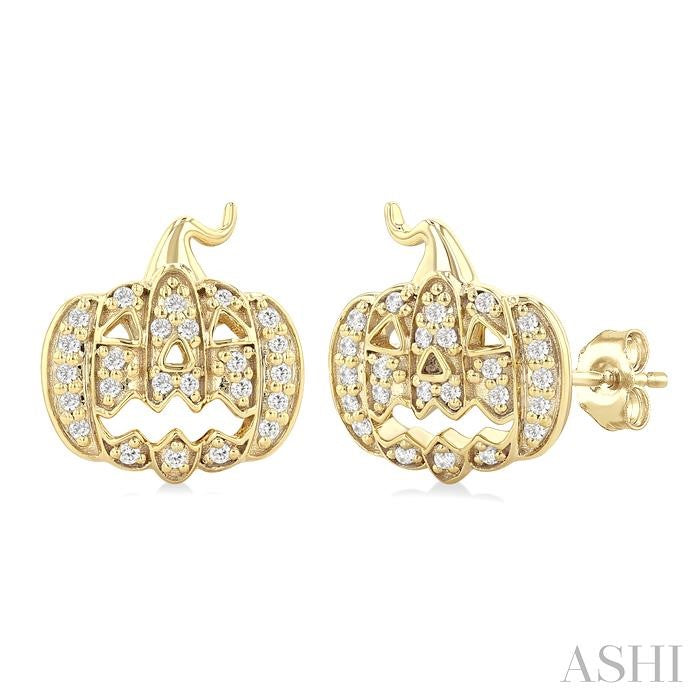 ASHI Pumpkin Petite Diamond Fashion Earrings 647U8PPTSERYG