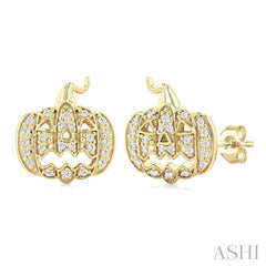 ASHI Pumpkin Petite Diamond Fashion Earrings 647U8PPTSERYG