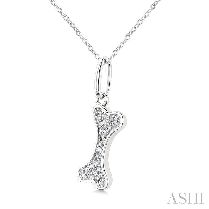 ASHI Dog Bone Petite Diamond Fashion Pendant 647W8PPTSPDWG