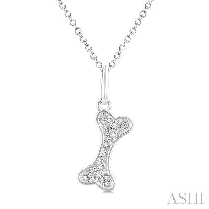 ASHI Dog Bone Petite Diamond Fashion Pendant 647W8PPTSPDWG
