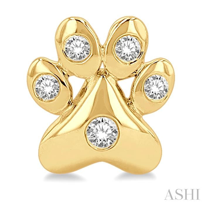 ASHI Dog Paw Petite Diamond Fashion Earrings 648D8PPTSERYG