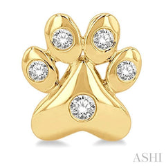 ASHI Dog Paw Petite Diamond Fashion Earrings 648D8PPTSERYG