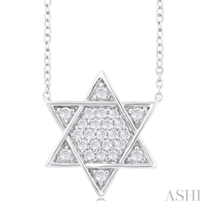 ASHI Star Of David Diamond Fashion Pendant 648E6PPFGPDWG