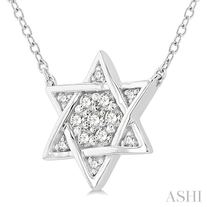 ASHI Star Of David Petite Diamond Fashion Pendant 648E8PPTSPDWG