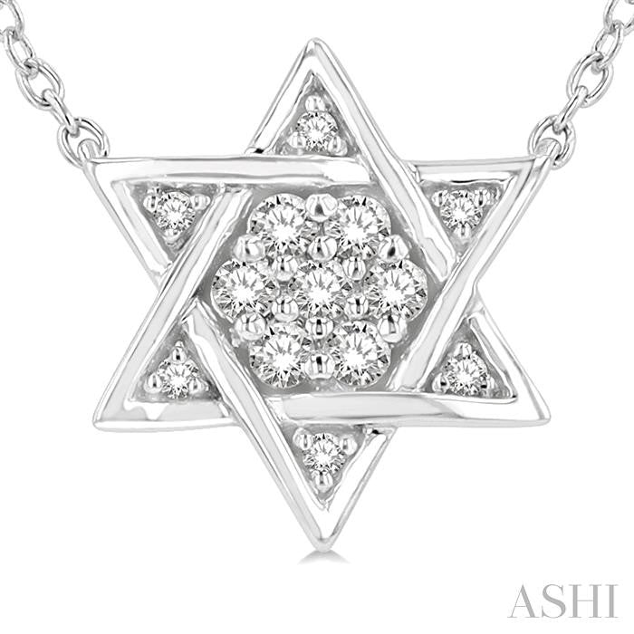 ASHI Star Of David Petite Diamond Fashion Pendant 648E8PPTSPDWG