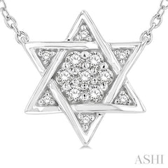 ASHI Star Of David Petite Diamond Fashion Pendant 648E8PPTSPDWG