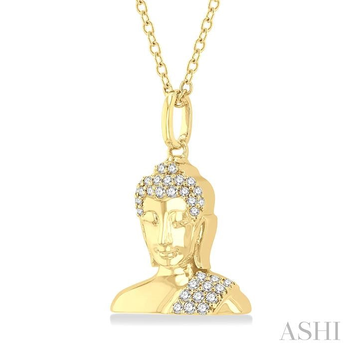 ASHI Buddha Petite Diamond Fashion Pendant 648F8PPTSPDYG